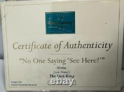 WDCC The Lion King No One Saying'See Here!' Simba Nala Zazu Figurine Set LE