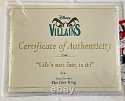 WDCC Villians Lion King's SCAR Figure Life's Not Fair Is It Retired 2002