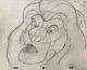Walt Disney Animation Art Production Drawing Of Mufasa From The Lion King
