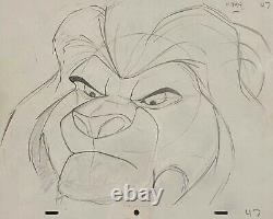 Walt Disney Animation Art Production Drawing of Mufasa from The Lion King