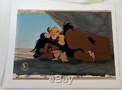 Walt Disney Animation LION KING SCAR SIMBA HAND PAINTED LE CEL #44/175