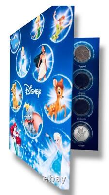 Walt Disney Complete 24 Silver Coins Collectors Set Frozen, Lion King & More