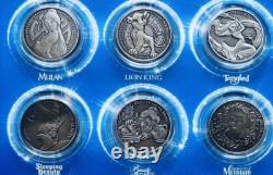 Walt Disney Complete 24 Silver Coins Collectors Set Frozen, Lion King & More
