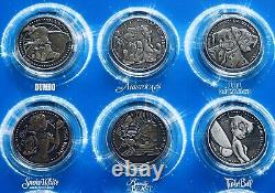 Walt Disney Complete Collectors Set 24 Silver Coins Frozen, Lion King & More