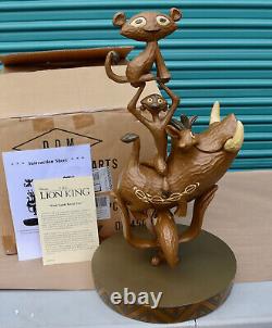 Walt Disney Gallery Lion King Pride Lands Totem Pole Statue Simba Timon & Pumbaa