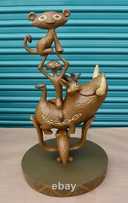 Walt Disney Gallery Lion King Pride Lands Totem Pole Statue Simba Timon & Pumbaa