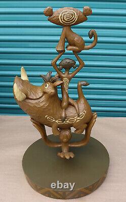 Walt Disney Gallery Lion King Pride Lands Totem Pole Statue Simba Timon & Pumbaa