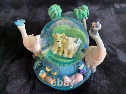 Walt Disney Lion King Simba's Pride 1998 Musical Snow Globe (Rare)