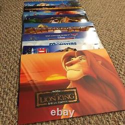 Walt Disney Lot Of 13 Lithograph Set Disney Store Lion King Monsters Inc. Brave