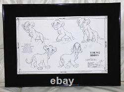 Walt Disney The Lion King 1994 Framed Original Young Simba Model Sheet