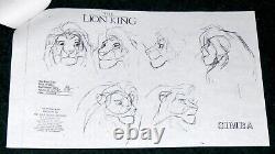 Walt Disney The Lion King Original Simba Production Model Sheet Set Of 5