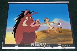 Walt Disney The Lion King's Timon And Pumbaa 1995 Original Production Cel