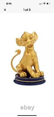 Walt Disney World 50th Anniversary Lion King Simba Gold Statue Figure Figurine