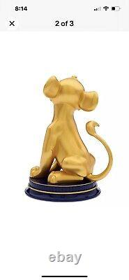 Walt Disney World 50th Anniversary Lion King Simba Gold Statue Figure Figurine