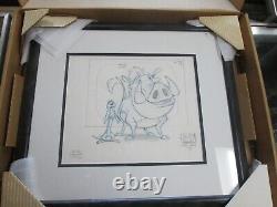 Walt Disney's Lion King Timon Pumbaa TV Original Production Sketch/Drawing + COA