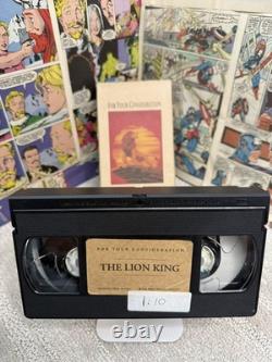 Walt Disney's Lion King VHS Tape FYC 1995 Screener Academy Awards Animation RARE
