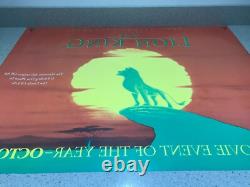 Walt Disney's THE LION KING Advance 1994 UK Quad Film Movie Cinema Poster RARE