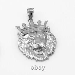 White Gold Lion King Pendant (S/M/L/XL)