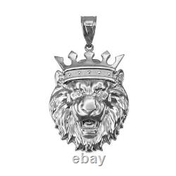 White Gold Lion King Pendant (S/M/L/XL)