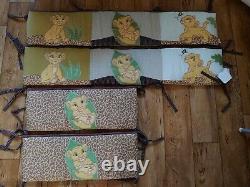 X 2 Rare Lion King Nursery Bumpers For Cot 1 Mobile & 1 Nappy Stacker Rare
