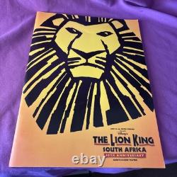 10e anniversaire Afrique du Sud RARE Disney Le Roi Lion Programme de théâtre Musical