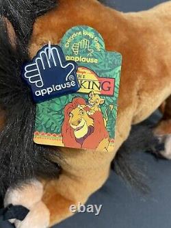 18 Disney Lion King Scar Vinyle Dur Face Peluche Par Applause Des Années 90