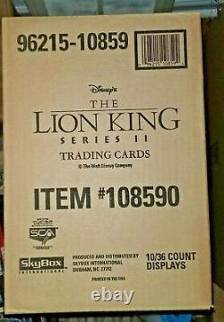 1994 Skybox The Lion King Series 2 Scelled 10 Box Case 360 Packs Psa