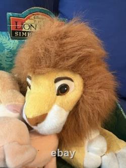 1998 Rare Disney Le Roi Lion Fierté de la Famille de Simba 9 Peluches dans la Boîte Nala Kiara