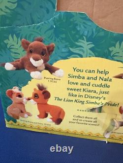 1998 Rare Disney Le Roi Lion La Fierté de Simba 9 Peluches Dans la Boîte Nala Kiara