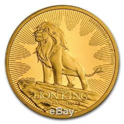 2019 Disney Le Roi Lion 1 Oz Gold Coin (seulement 250 Exist!) 1% D'autres Pièces Disney