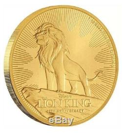 2019 Disney Le Roi Lion 1 Oz Gold Coin (seulement 250 Exist!) 1% D'autres Pièces Disney