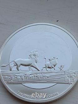 2021 Disney Roi Lion Hakuna Matata 1 oz Argent 999 Simba Timon Pumbaa 25k Mint