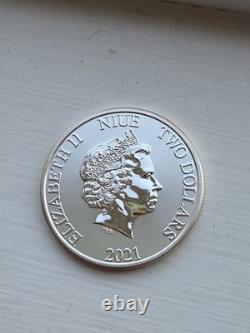 2021 Disney Roi Lion Hakuna Matata 1 oz Argent 999 Simba Timon Pumbaa 25k Mint