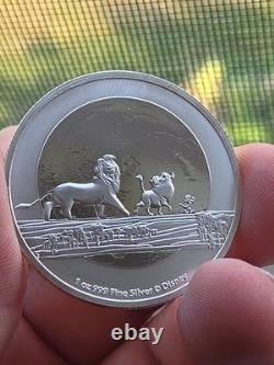 2021 Disney Roi Lion Hakuna Matata 1 oz Argent 999 Simba Timon Pumbaa 25k Mint
