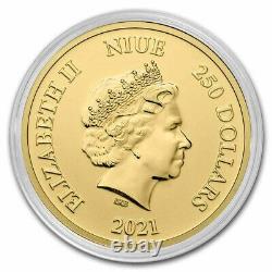 2021 Niue 1 Oz D'or 250 $ Disney Lion King Hakuna Matata Bu Sku#235413