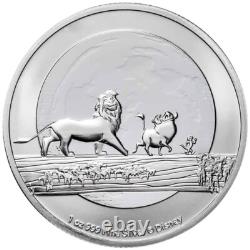 2021 Niue 2$ 1 Oz Pièce en Argent Disney Le Roi Lion Hakuna Matata BU (Dans Capsule)