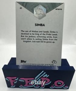 2023 Topps Chrome Disney 100 Réfractor Le Roi Lion Simba #65