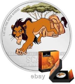 2024 Agoro Niue Disney Le Roi Lion 30e Anniversaire Scar 1 oz Pièce de Monnaie en Argent Proof