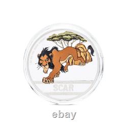 2024 Agoro Niue Disney Le Roi Lion 30e Anniversaire Scar 1 oz Pièce de Monnaie en Argent Proof