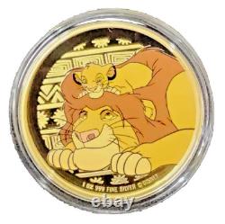 2024 Niue Disney Le Roi Lion 30ème anniversaire Mufasa et Simba 1 once. 999 pièce en argent