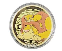 2024 Niue Disney Le Roi Lion 30ème anniversaire Mufasa et Simba 1 once. 999 pièce en argent