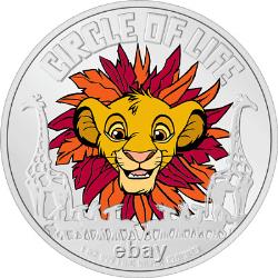 2024 Niue Disney Roi Lion 30e Ann. Cercle de la Vie 1 oz Pièce d'argent Proof