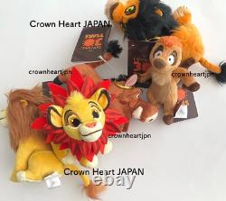 2024 ROI LION 30e Magasin Disney JAPON Ensemble de 5 Porte-clés en Peluche Simba Scar Pumbaa