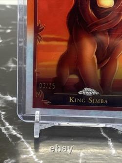 2024 Topps Chrome Disney LK-10 Réfracteur Orange Roi Simba Le Roi Lion 30e /25