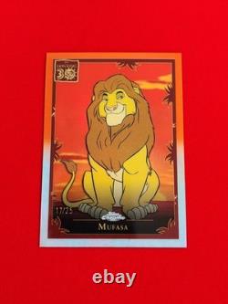 2024 Topps Chrome Disney MUFASA Le Roi Lion 30e Réfractaire Orange /25 (17/25)