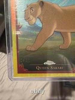 2024 Topps Chrome Disney Reine Sarabi Le Roi Lion 30e Vague Orange Jaune #/30