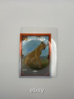 2024 Topps Disney Chrome Nala Réfracteur Bleu/Orange /25 Le Roi Lion