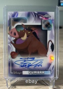 2026 Topps Chrome Disney Le Roi Lion Pumbaa Ernie Sabella Auto Authentique AA-ES