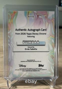 2026 Topps Chrome Disney Le Roi Lion Pumbaa Ernie Sabella Auto Authentique AA-ES