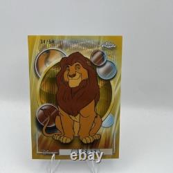 2026 Topps Chrome Disney Mufasa Réfracteur Vague Or n°/50 Le Roi Lion